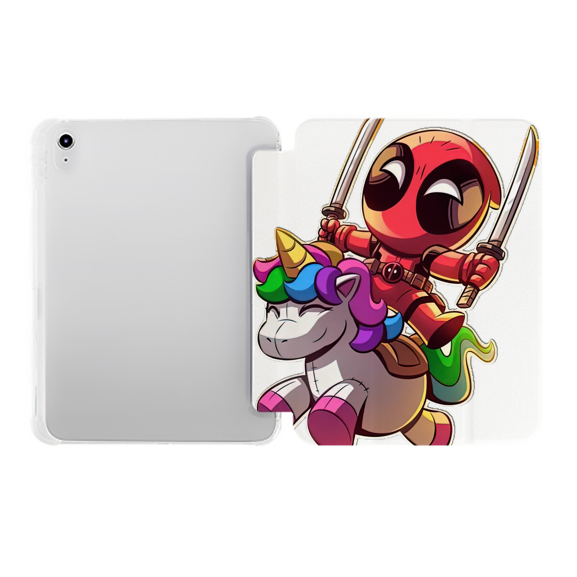 （画像用） Deadpool デッドプール IPad ケース ペン収納付き 三つ折りスタンド PUレザー×シリコン 対応機種9.5/10.5/10.9インチ